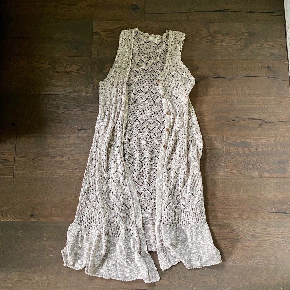 Women’s Knit Sleeveless Duster Cardigan